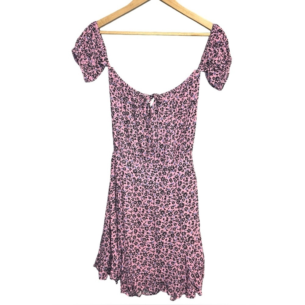 NWT Olivaceous Pink and Purple Off the Shoulder Mini Sundress